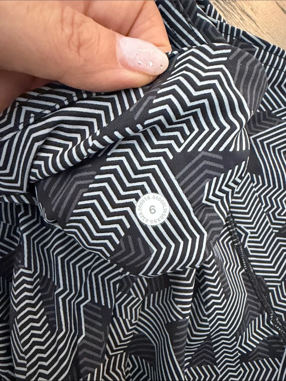 lululemon athletica Black & Gray Geometric Leggings